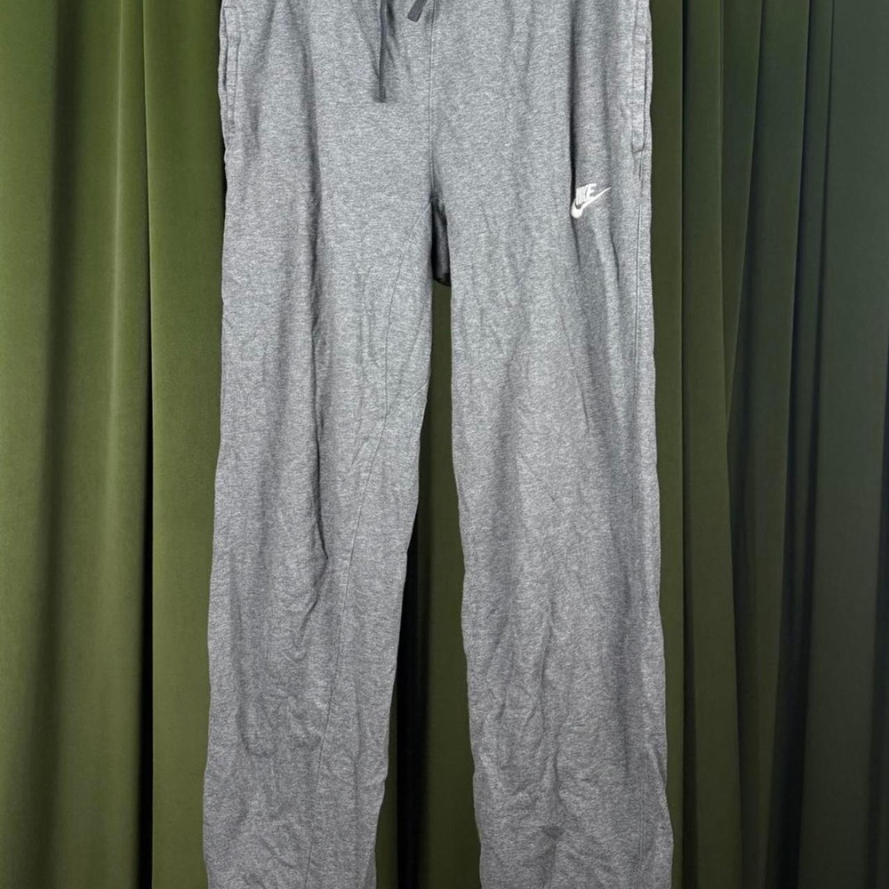 Nike Womens Grey Sweatpants Drawstring Waist Straight Leg Pants Small